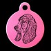 Basset Hound Engraved 31mm Large Round Pet Dog ID Tag